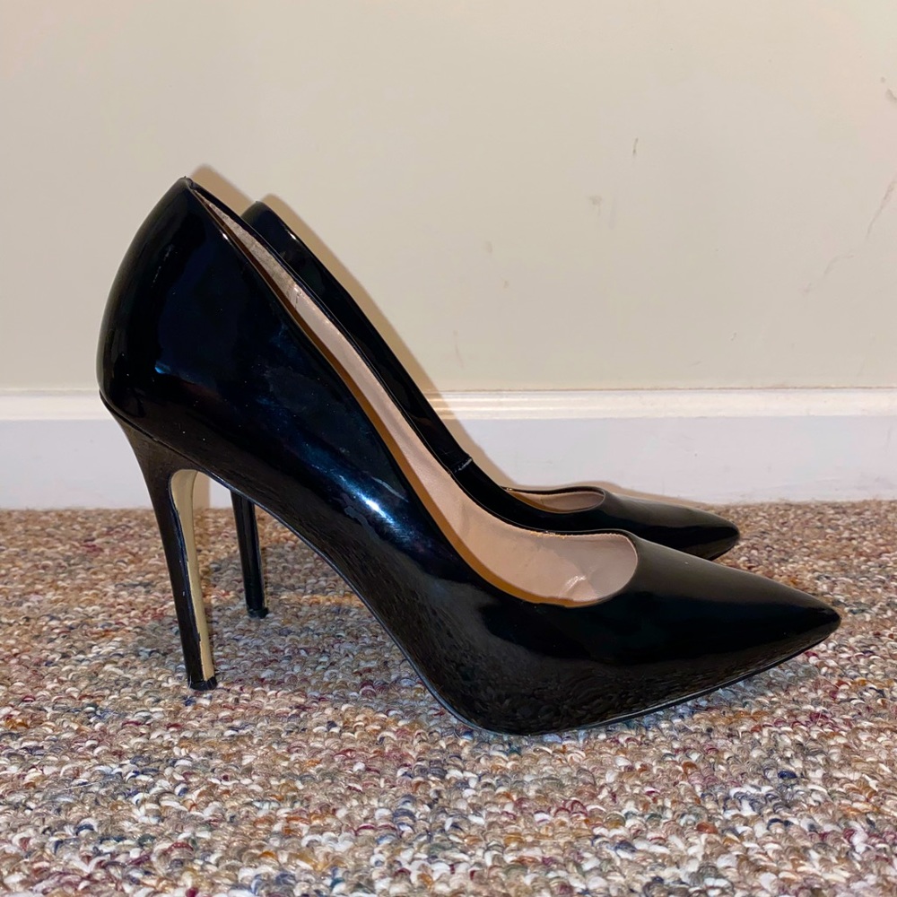 Black Leather Heels 👠